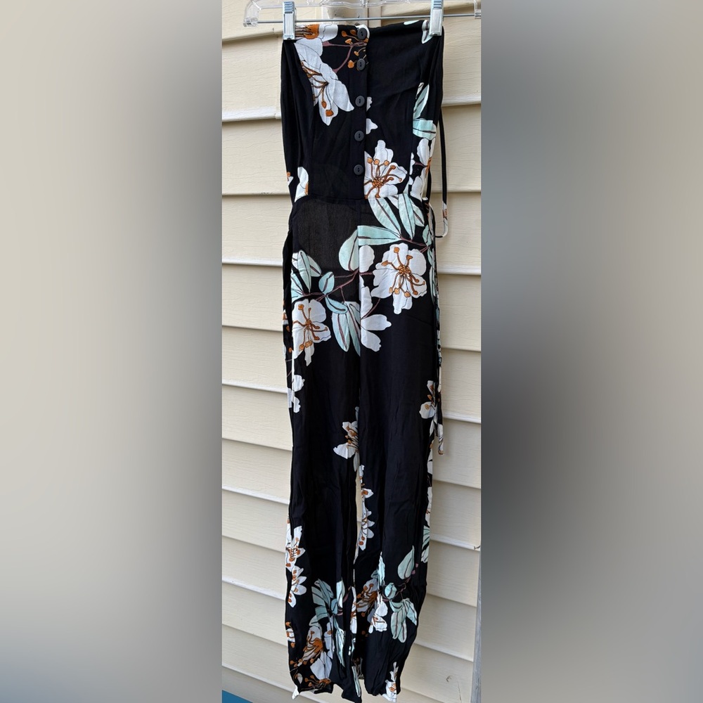 Kimchi Blue Tropical Backless Jumpsuit